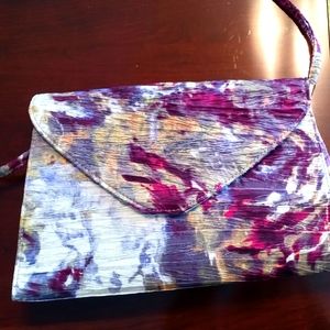 J.Renee Women's Watercolor Fabric Convertible Clutch Handbag Purse, Snap Closure